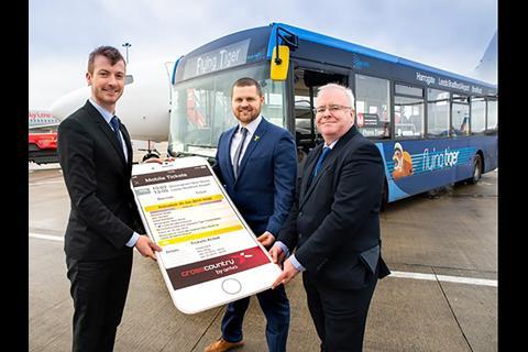 CrossCountry and bus operator Yorkshire Tiger have introduced through m-ticketing from rail services to Leeds Bradford Airport.